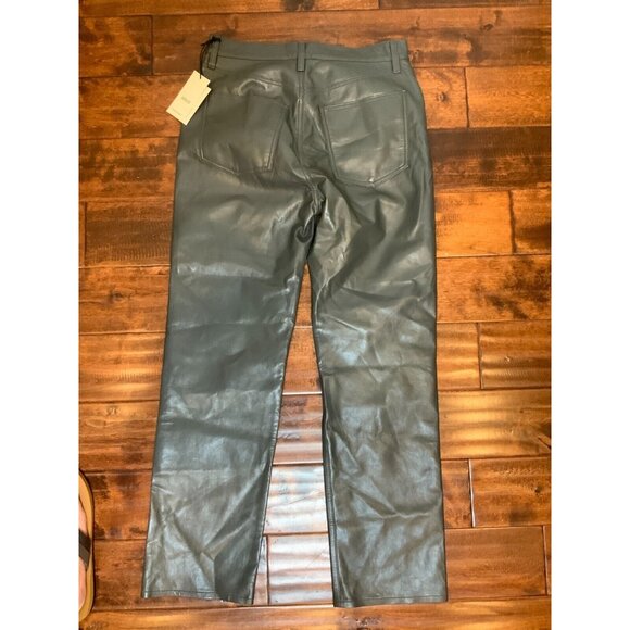 AGOLDE Recycled Leather 90's Pinch Waist Marker Gray NWT $348 Size 29 - Picture 9 of 9